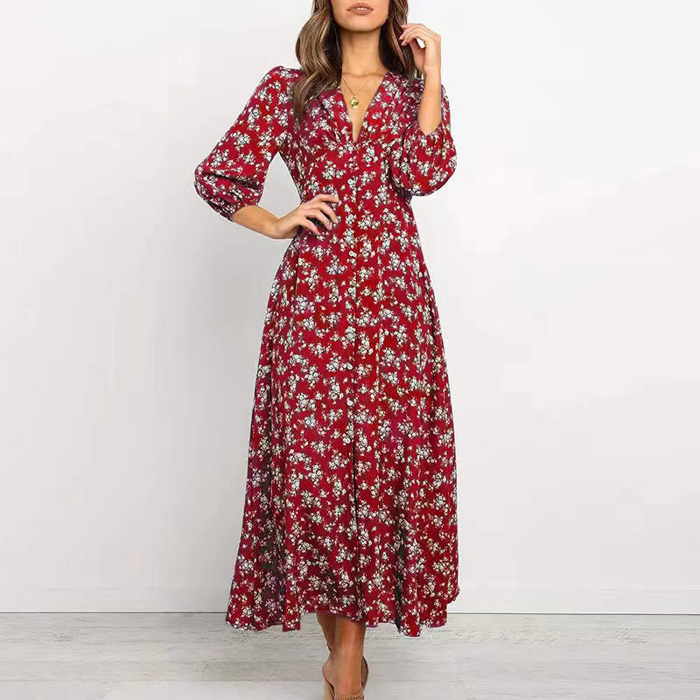 Janin | Everyday V-Neck Floral Dress