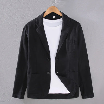 Wellington Cotton-Linen Formal Blazer