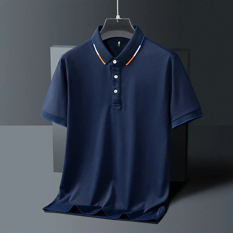 Seabrook Pinstriped Collar Polo