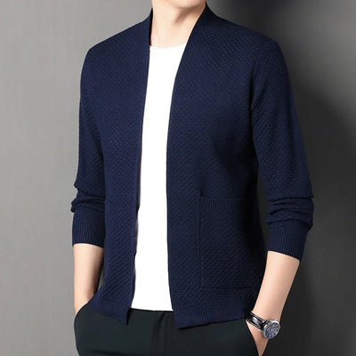 Manchester Waffle-Knit Cardigan