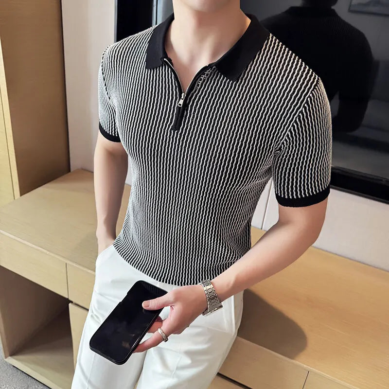 Emeline Classic Zip Polo Shirt