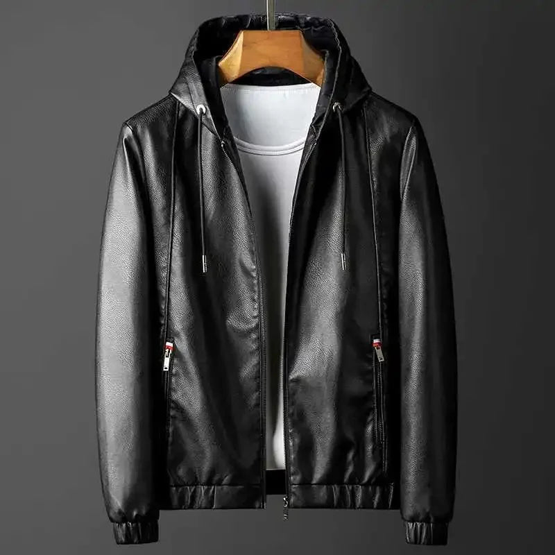 Hudson Leather Hooded Jacket