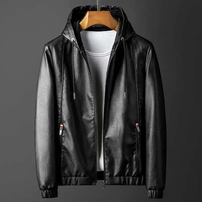 Hudson Leather Hooded Jacket