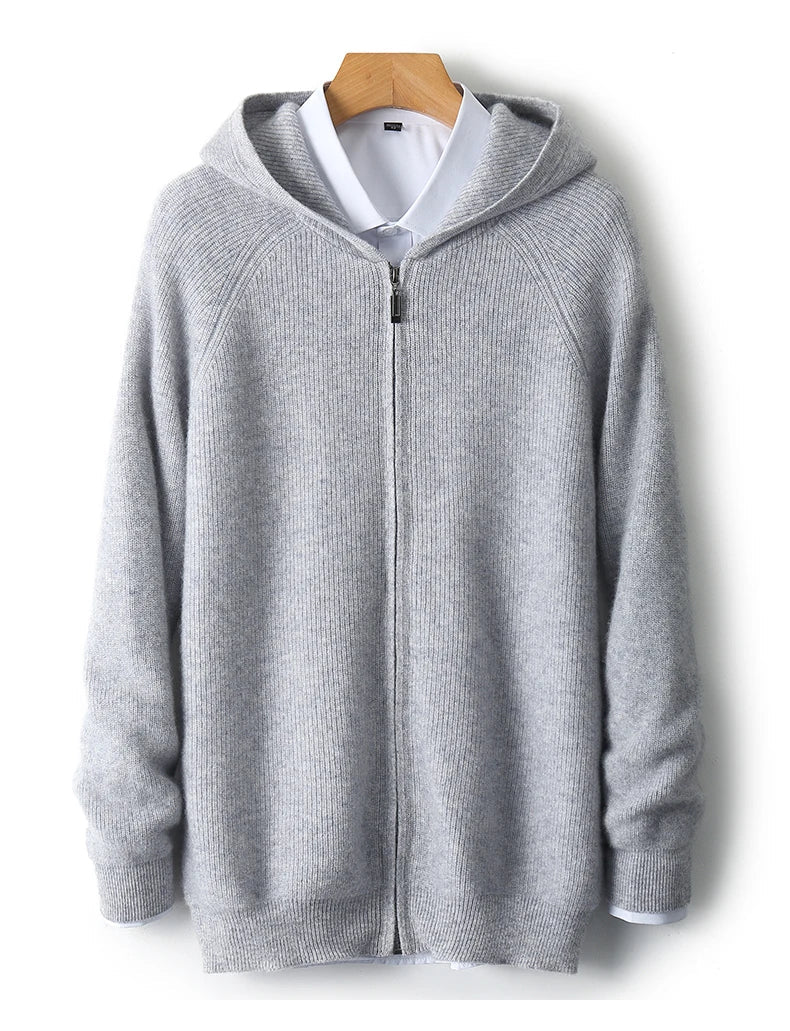 Montavero Merino Wool Zip-Up Sweater