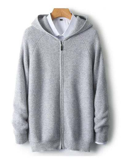 Montavero Merino Wool Zip-Up Sweater