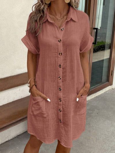 1+1 FREE | BreezyVogue - Casual Polo Dress