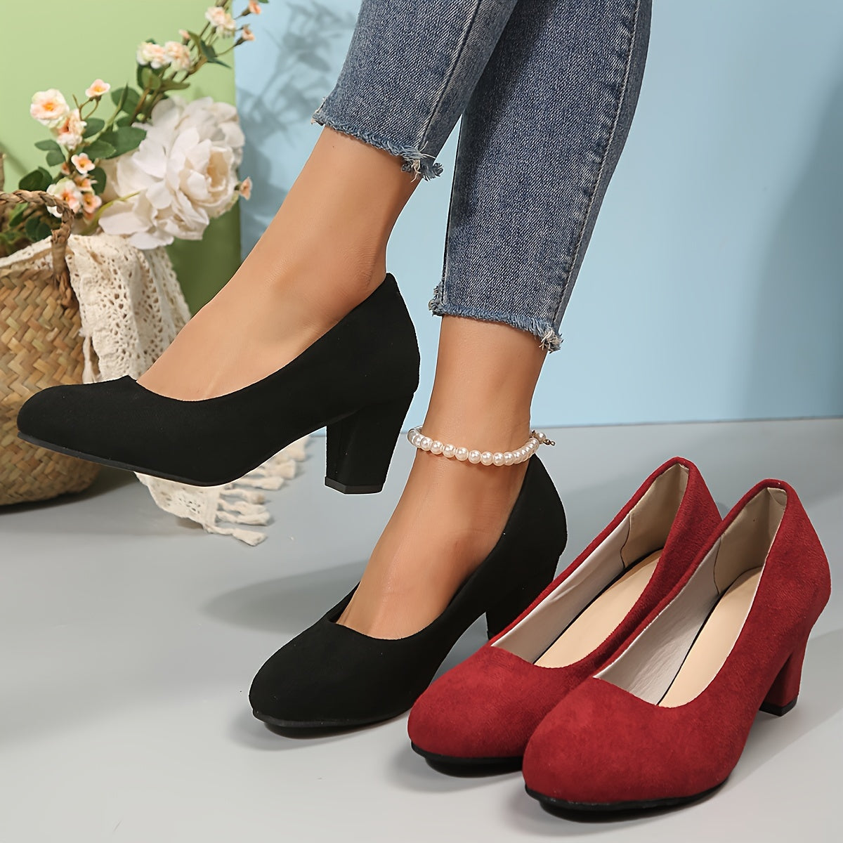 Jennifer – Wide Toe Pumps with Stable Heel for Pain-Free Comfort