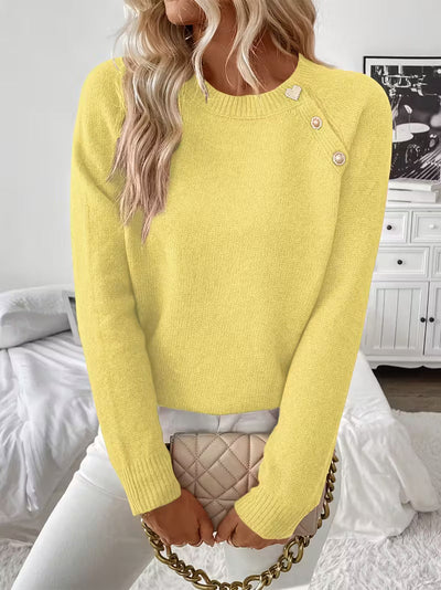 Hilarina - Long Sleeve Knitted Sweater