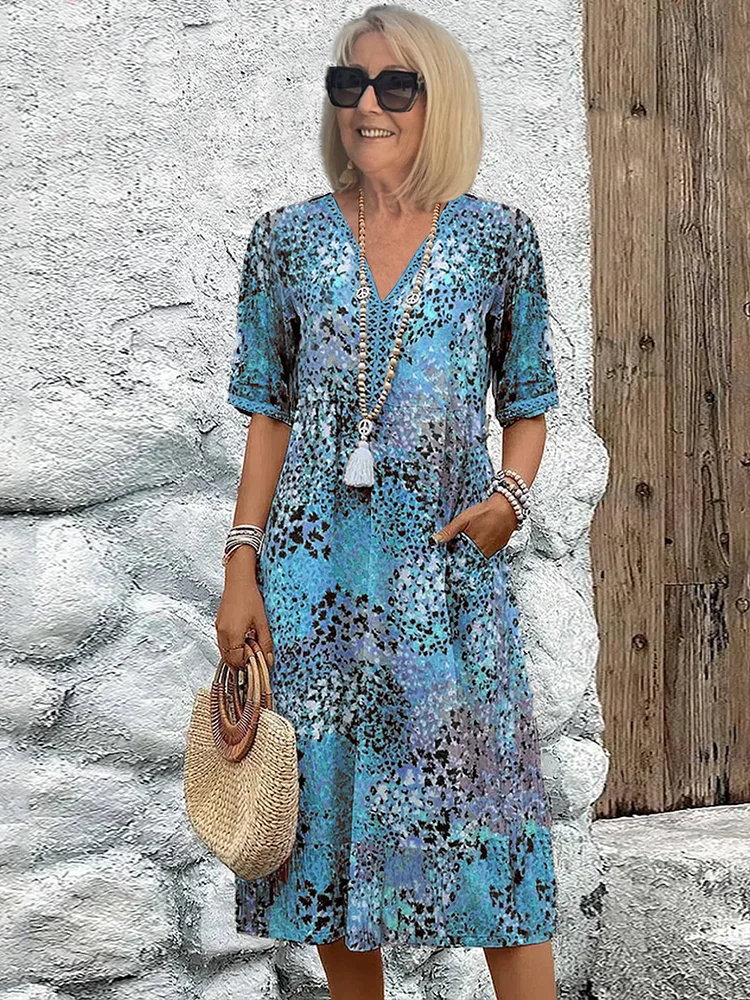 Velia | Elegant Boho Midi Dress