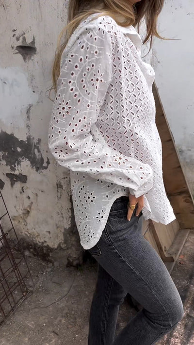 Solene | Chic Textured Shirt