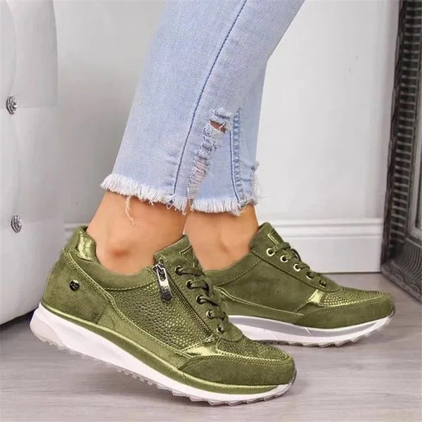 Greya | Comfortable Zip-Up Orthopedic Sneakers
