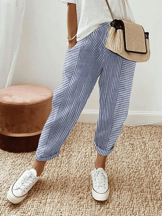 Minna | Sleek Striped Pants