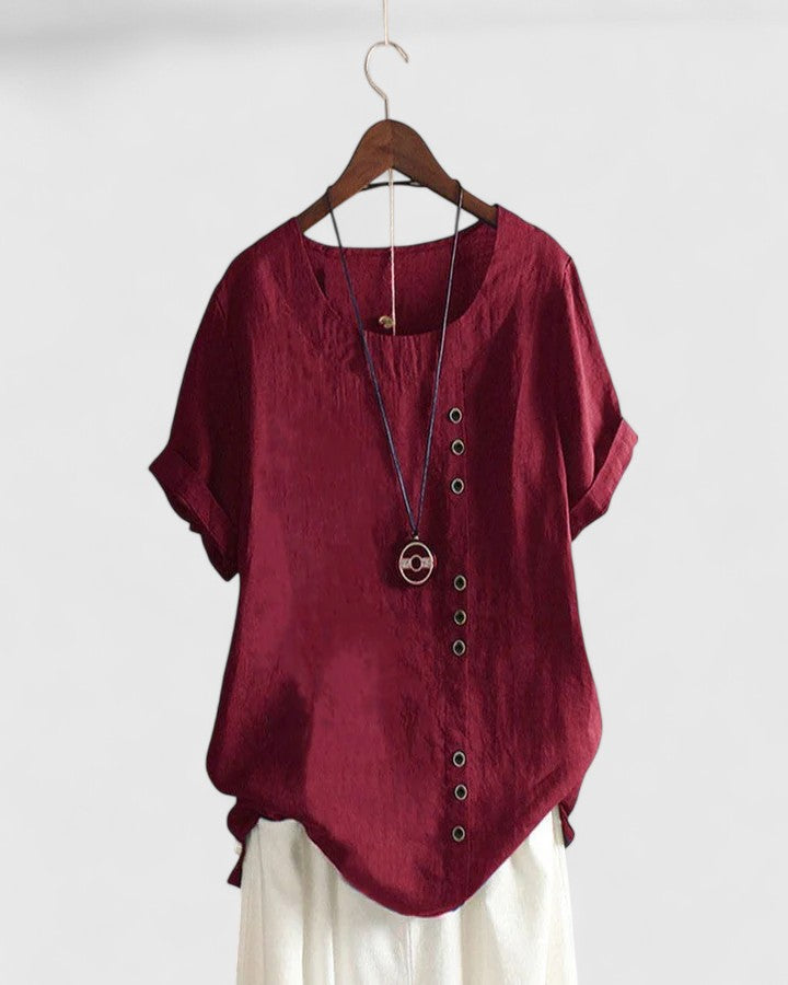 Vienne | Chic Short Sleeve Blouse