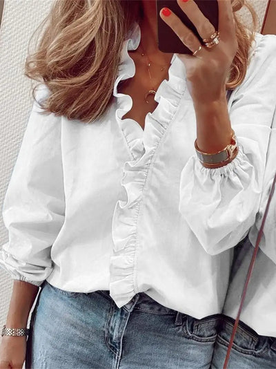 Laina | Classic V-Neck Blouse