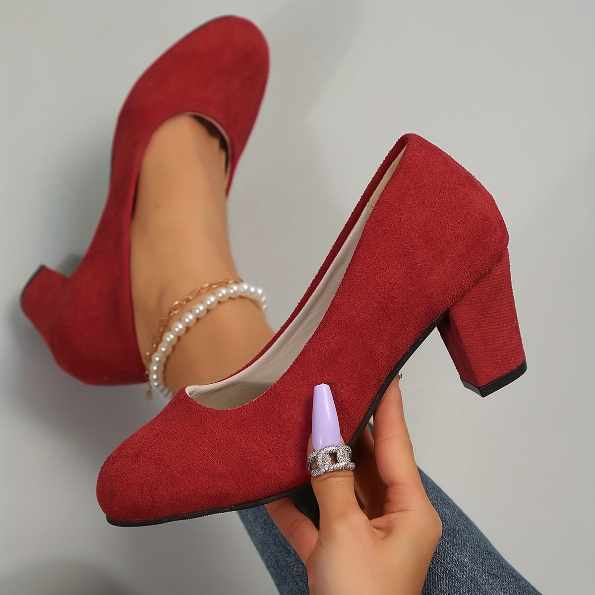 Jennifer – Wide Toe Pumps with Stable Heel for Pain-Free Comfort