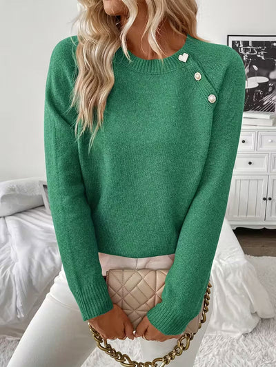Hilarina - Long Sleeve Knitted Sweater