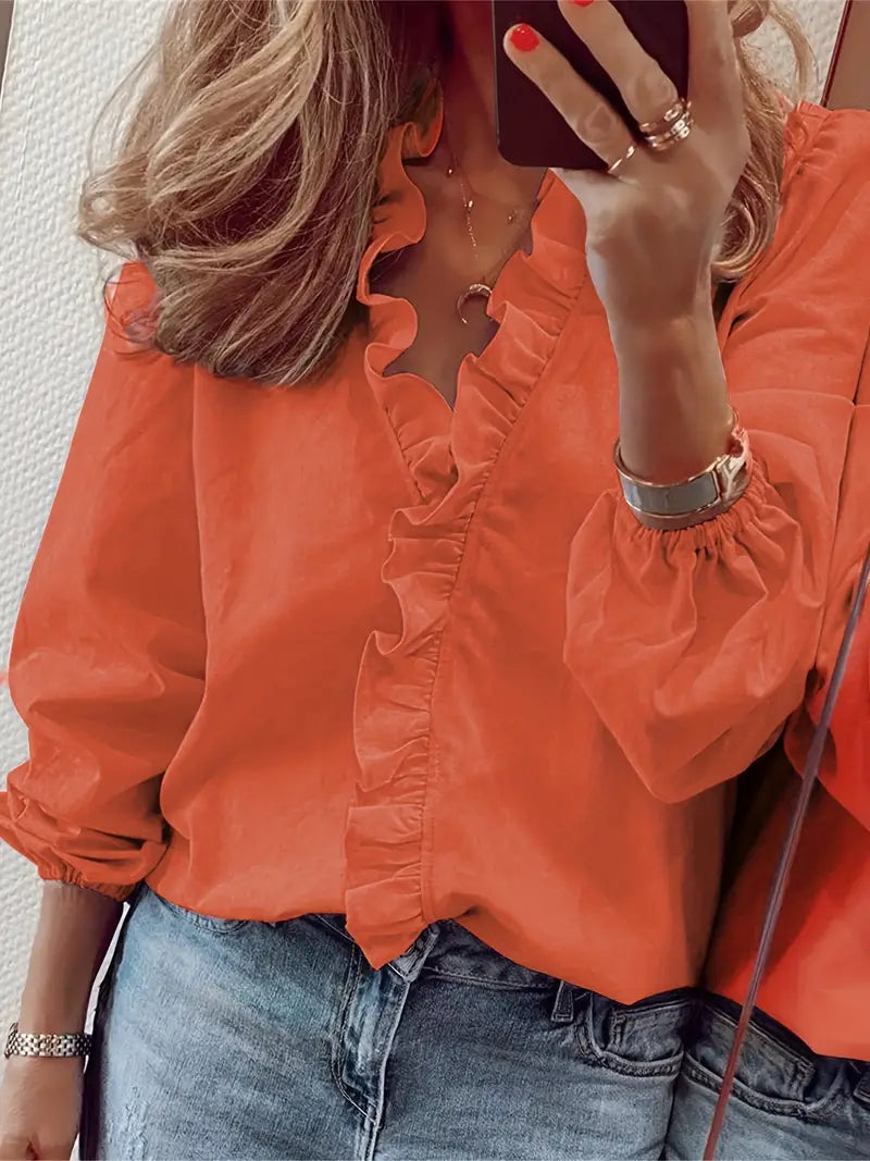 Laina | Classic V-Neck Blouse