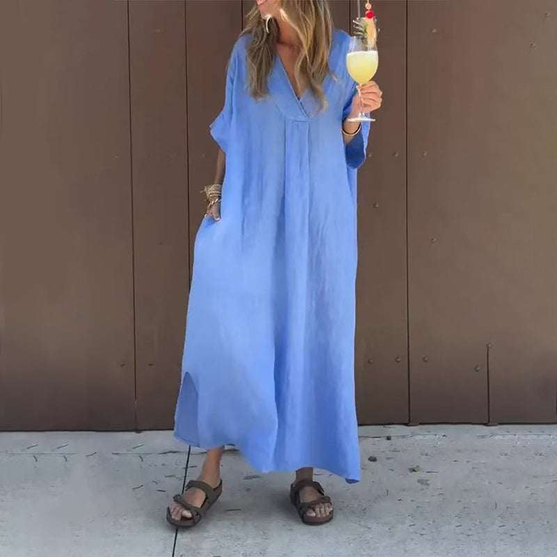 Cecilia | Comfy V-Neck Dress