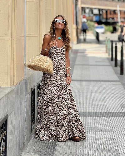 Irene | Leopard Luxe Maxi Dress
