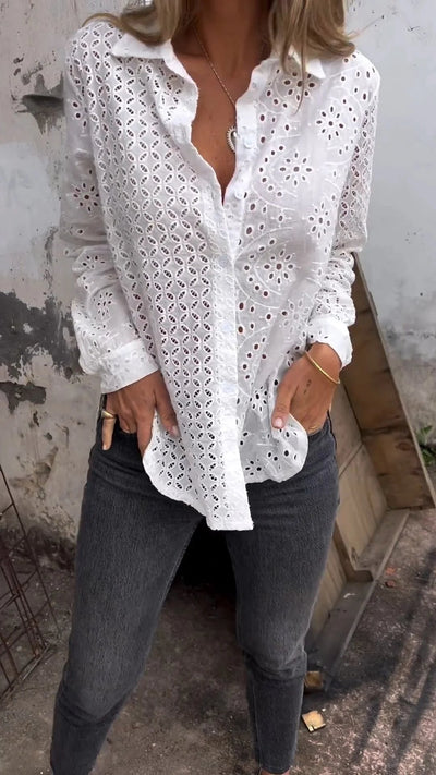 Solene | Chic Textured Shirt