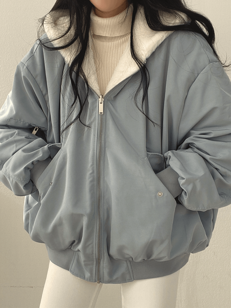 Halia | Cozy Oversized Bomber Jacket