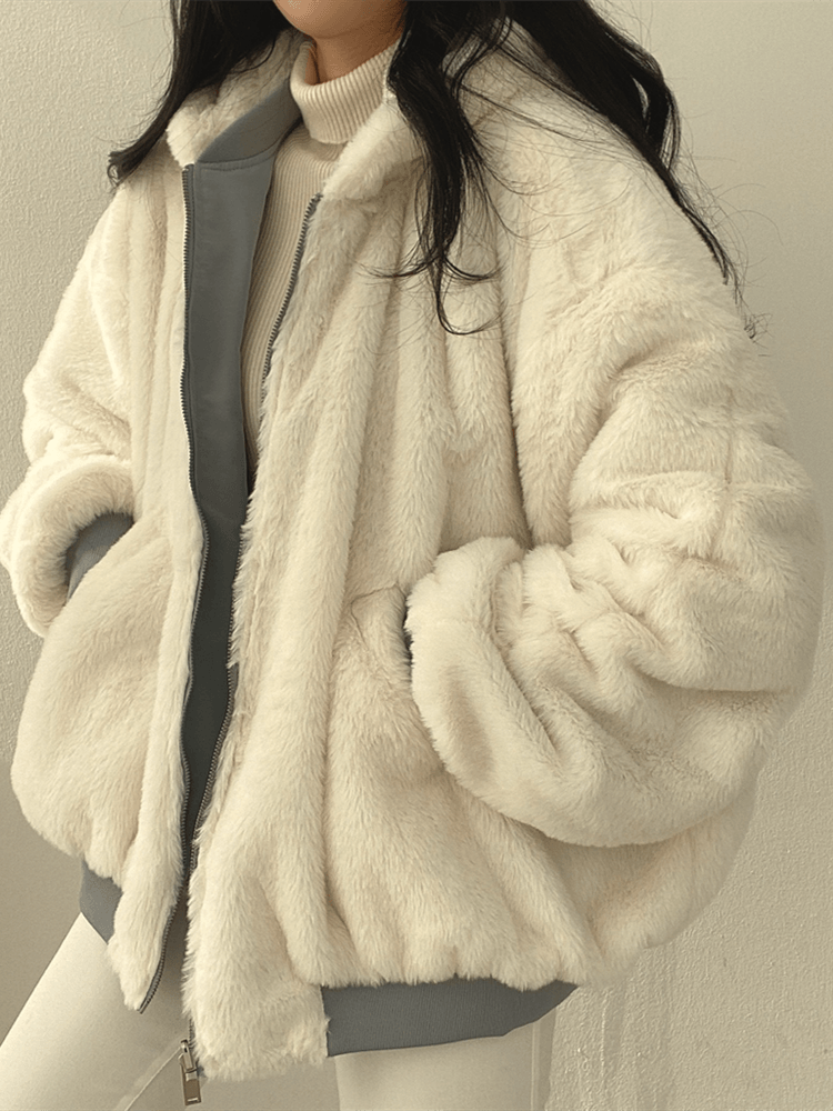 Halia | Cozy Oversized Bomber Jacket