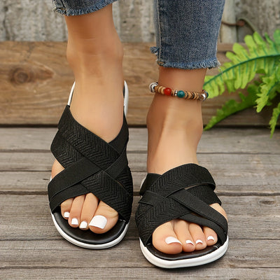 Rhian | Casual Crisscross Slip-On Sandals