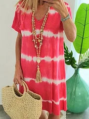 Velinda | Casual Boho Tie-Dye Midi Dress