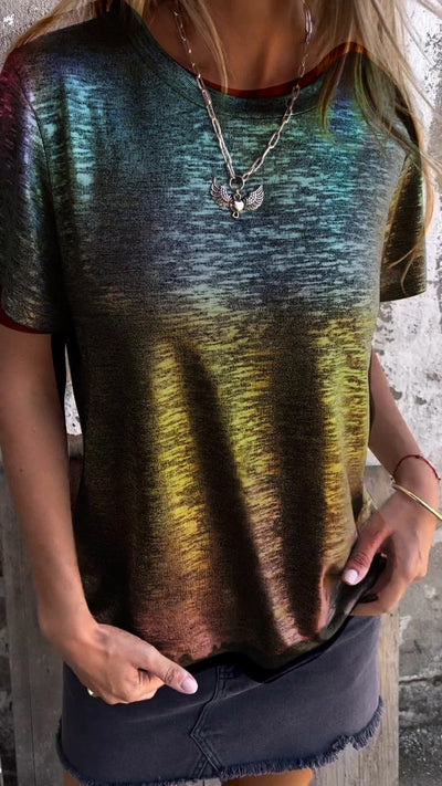 Gemma | Dazzling Gold Foil Shirt