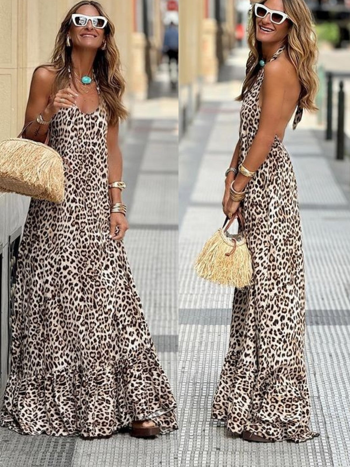 Irene | Leopard Luxe Maxi Dress