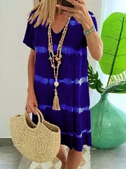 Velinda | Casual Boho Tie-Dye Midi Dress