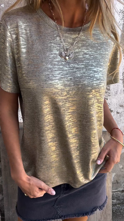 Hailey | Casual Foil Print Shirt