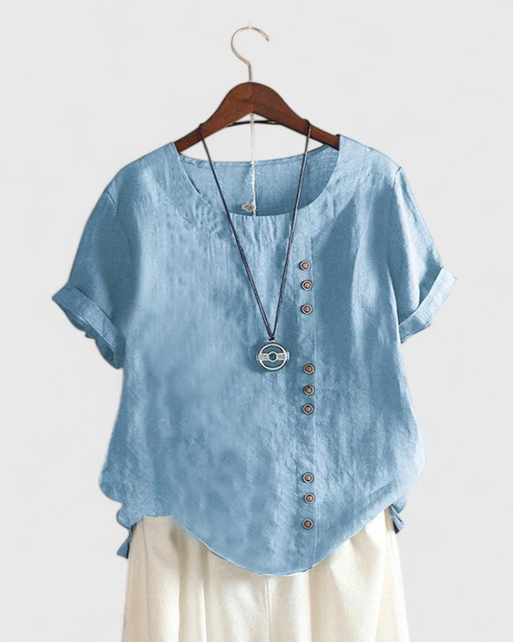 Vienne | Chic Short Sleeve Blouse