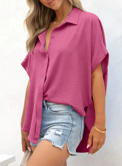 Melody | Chic Slit Hem Shirt