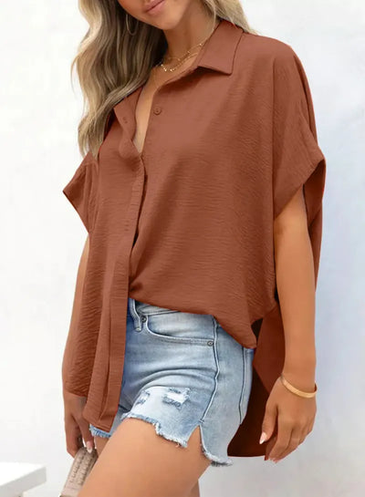 Melody | Chic Slit Hem Shirt