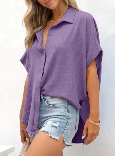 Melody | Chic Slit Hem Shirt