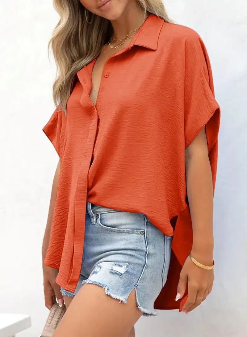 Melody | Chic Slit Hem Shirt