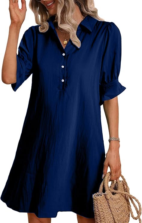 Wanette | Classic Ruffle Shirt Dress