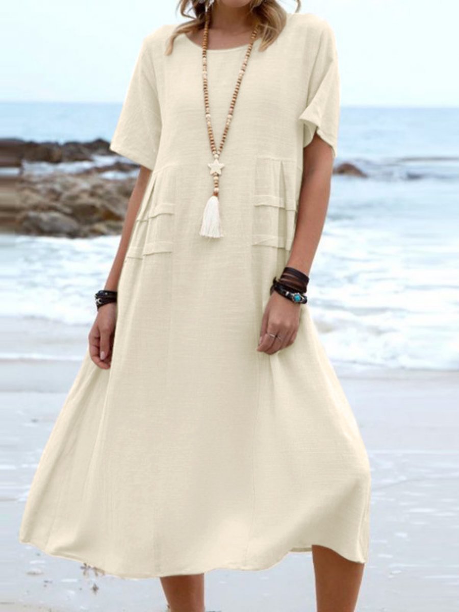 Elliana | Casual Round Neck Boho Dress