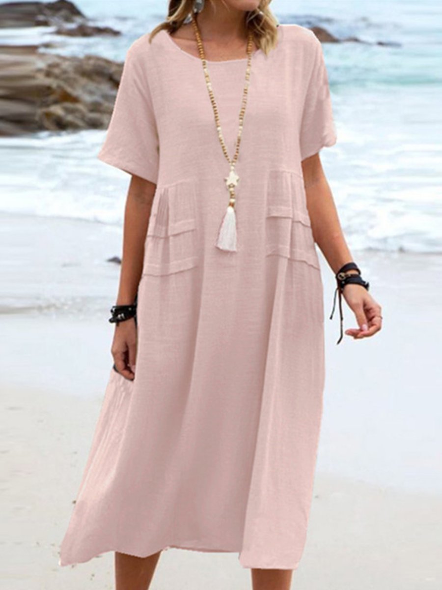 Elliana | Casual Round Neck Boho Dress