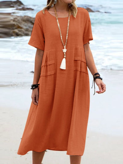 Elliana | Casual Round Neck Boho Dress