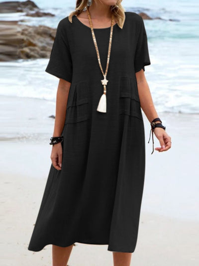 Elliana | Casual Round Neck Boho Dress