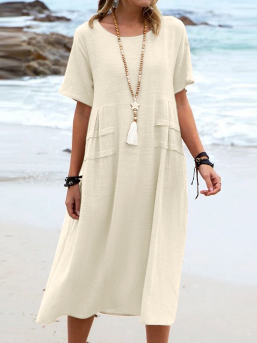Elliana | Casual Round Neck Boho Dress