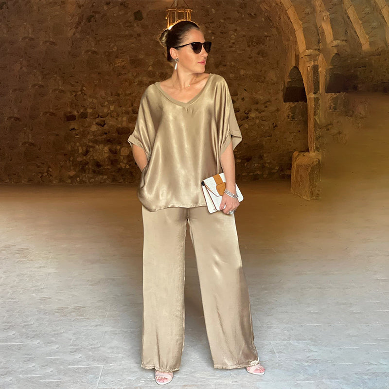 Devyn | Elegant V-Neck Two-Piece Set