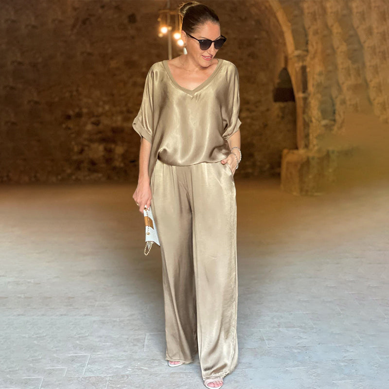 Devyn | Elegant V-Neck Two-Piece Set