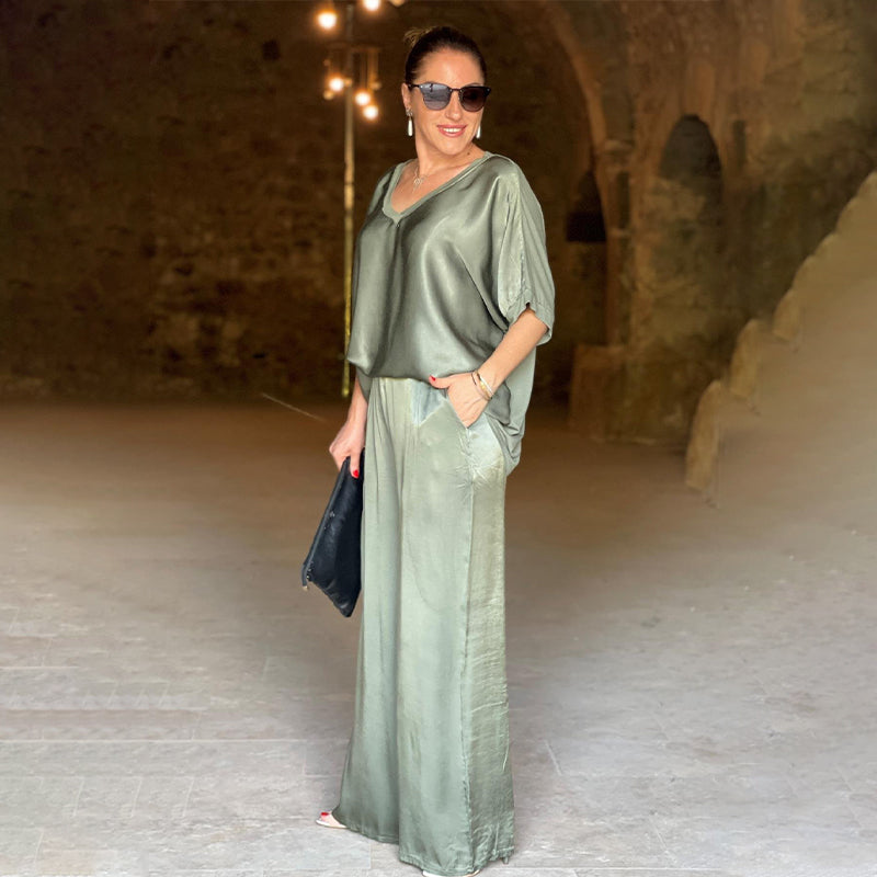 Devyn | Elegant V-Neck Two-Piece Set