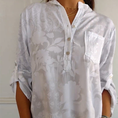 Brianne | Casual Print Button Blouse