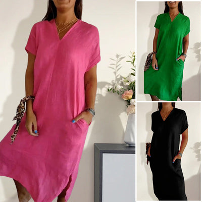 Darlene | Classic V-Neck Dress