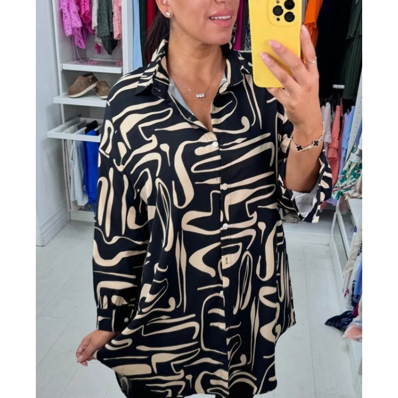 Carrie | Casual Printed Laplap Shirt