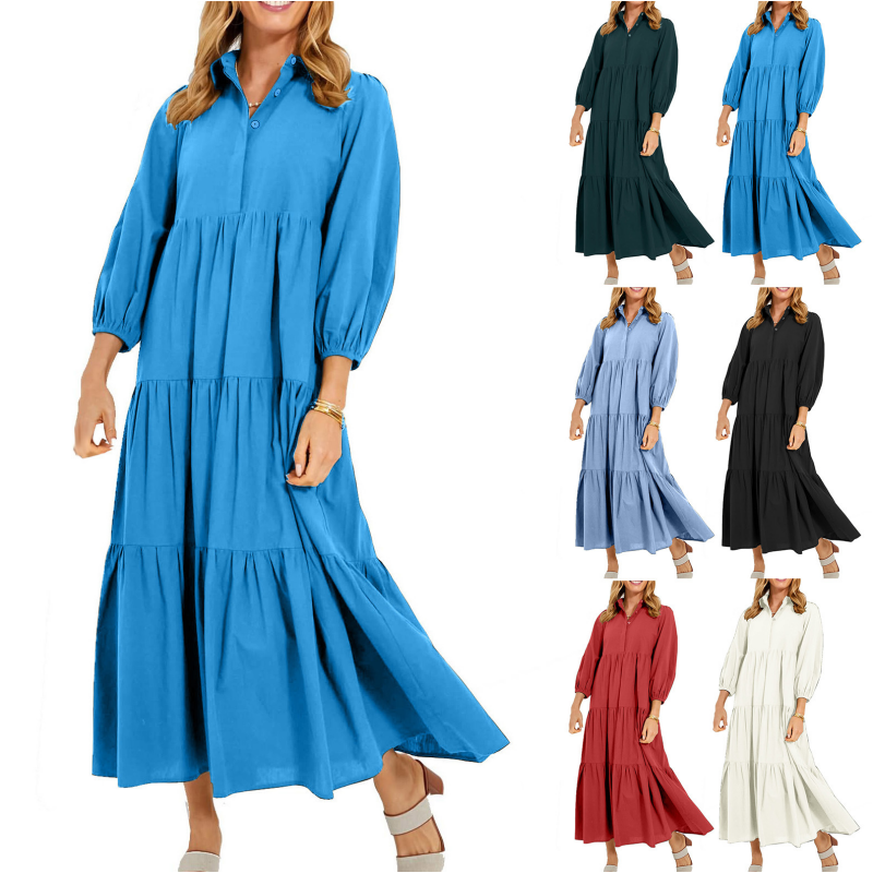Braelyn | Classic Lapel Long Dress